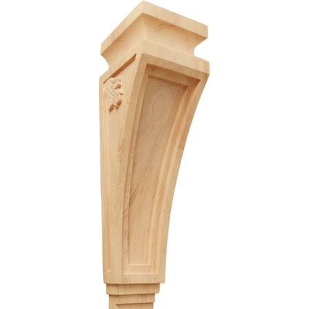 Ekena Millwork 3 7/8"W x 4 1/2"D x 14"H Arts and Crafts Corbel, Red Oak COR03X04X14ARRO
